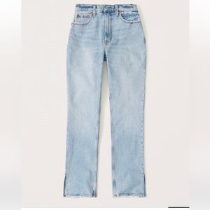 Abercrombie & Fitch ultra high rise 90s straight jeans curve love